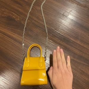 Yellow small chain bag